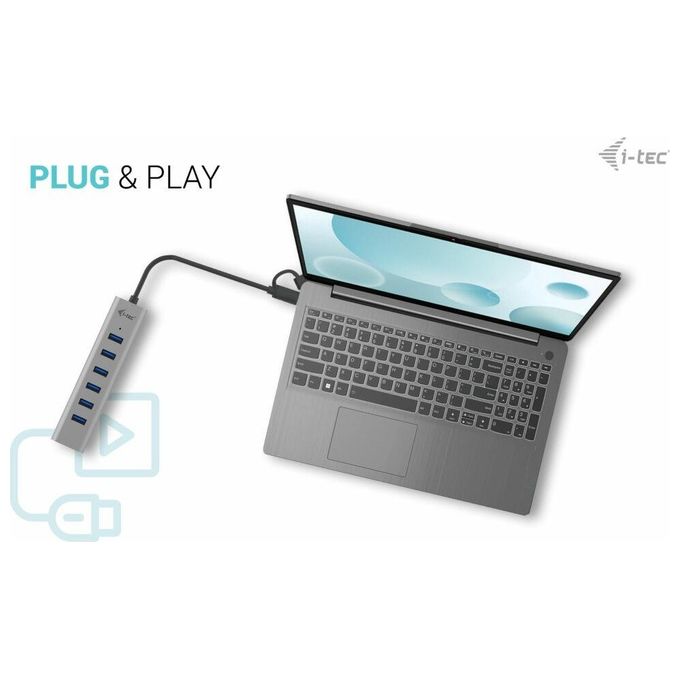 I-tec Usb-c Charging Metal Hub 7 Porte
