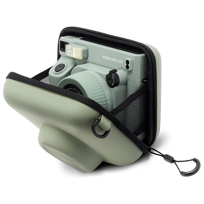 Instax 16284123 WIDE 400 Fotocamera Istantanea Analogica Formato Pellicola Wide Flash Automatico Messa a Fuoco Manuale a 2 Posizioni Timer Autoscatto Regolabile Colore Verde Salvia