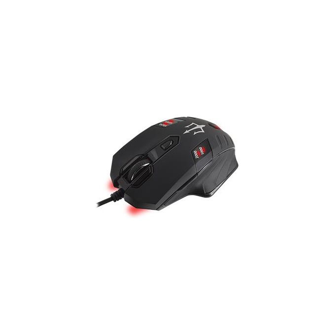 Atlantis Land P009-X905 Triton Mouse Gaming Ottico 7000 DPI 7 Pulsanti Programmabili Illuminazione RGB colore Nero