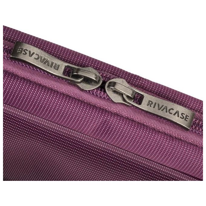 Rivacase Borsa per Notebook 15,6'' Tasca Esterna Tracolla Antiscivolo Viola