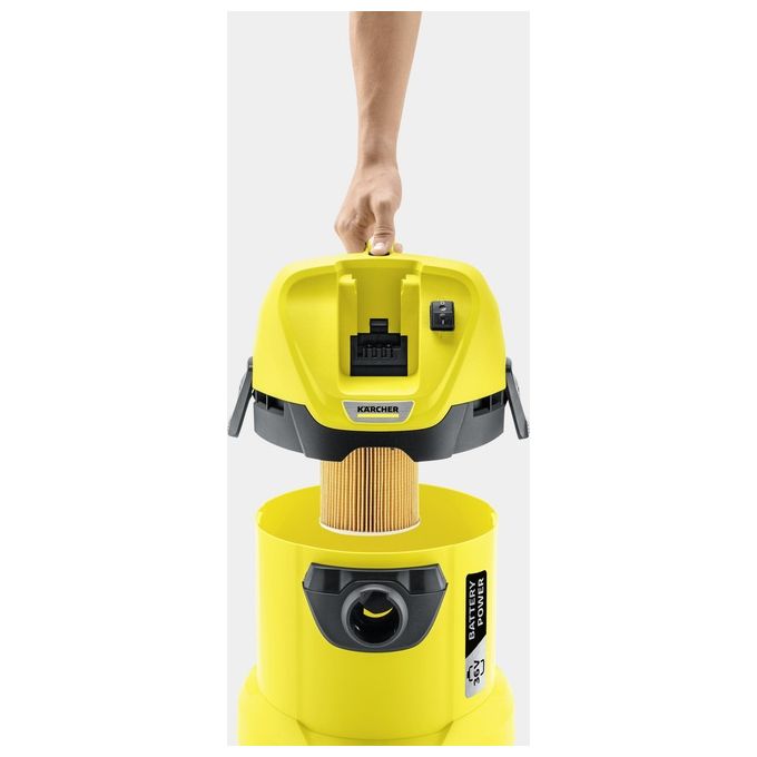 Karcher 1.629-910.0 Aspiratore Solidi Liquidi WD 3 Battery Capacita' Vano di Raccolta Capacita' 17 Litri
