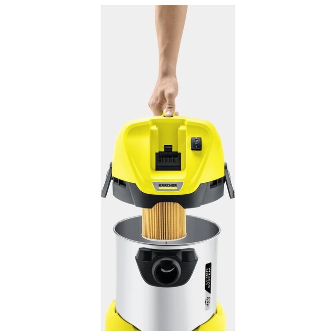 Karcher 1.629-950.0 Aspiratore Solidi Liquidi WD 3 Battery Premium Capacita' Vano di Raccolta Capacita' 17 Litri
