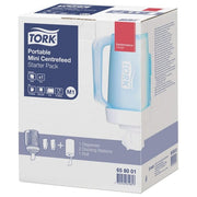 Tork 658001 Mini Distributore di asciugamani di carta in rotolo Estrazione centrale Portatile colore Turchese Bianco