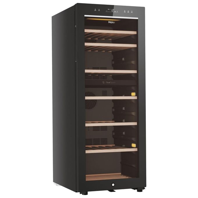 Haier HWS77GDAU1 Wine Bank 50 Serie 7 Cantinetta Vino 77 Bottiglie 2 Zone WiFi Classe G 37 dB colore Nero