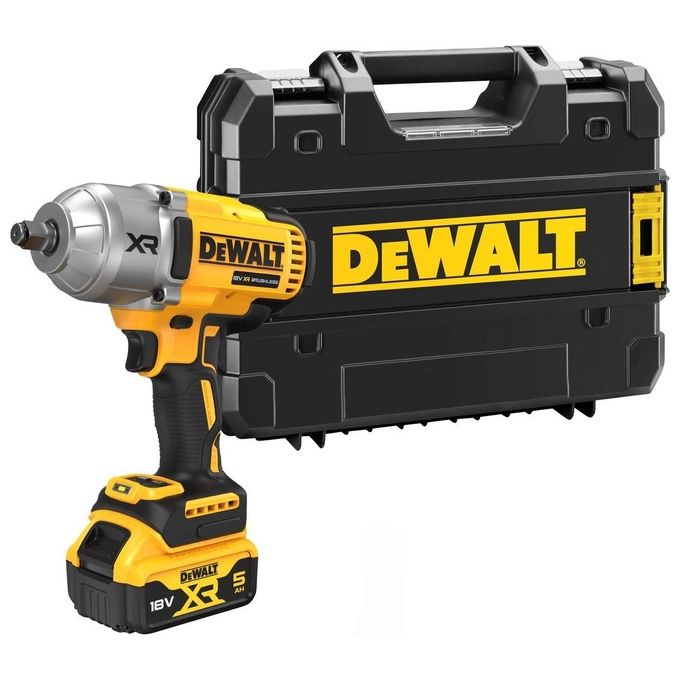 DeWALT DCF899P2-QW Chiave di Impatto 1-2'' 1900 Giri-min 20 V con 2x Batteria 5.0 Ah e Valigetta colore Nero Giallo 1356