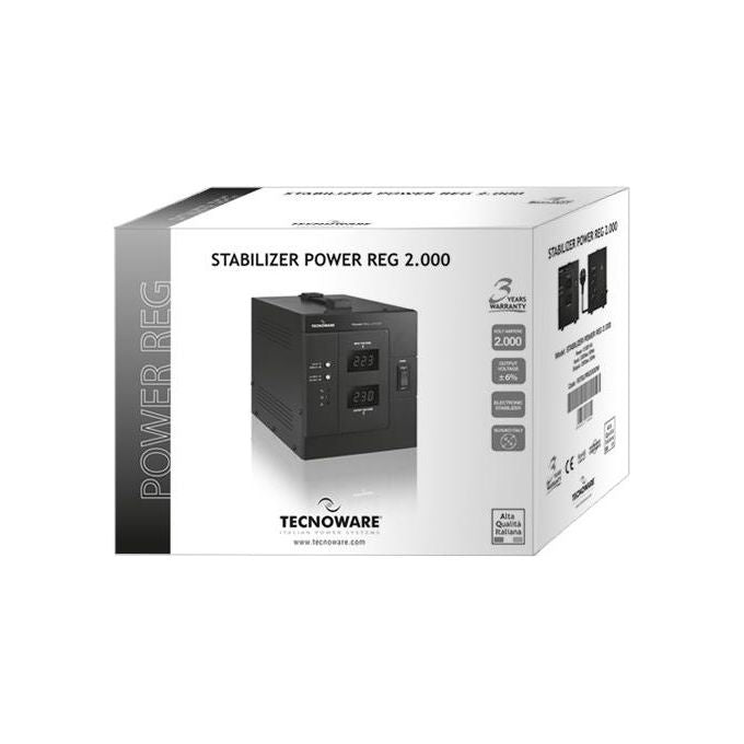 Tecnoware Stabilizzatore Elettronico 2000Va-1600W Out:230vac con Display In-out