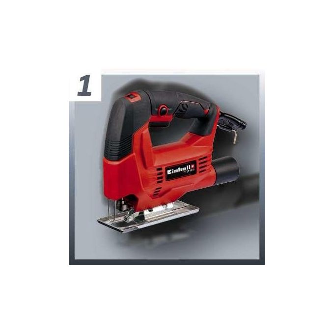 Einhell 4321135 TC-JS 60-1 Seghetto alternativo 400 W regolazione elettronica velocita' taglio legno 60 mm metallo 6 mm plastica 10 mm inclinazione 45° colore Nero Rosso
