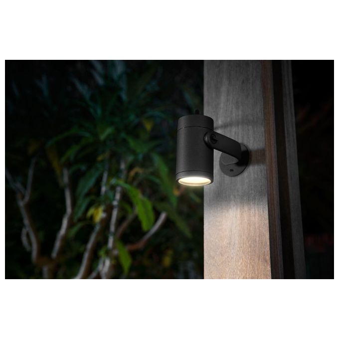 Philips Hue White and Color Lily Faretto da Esterno Estensione Integrata 8W Nero