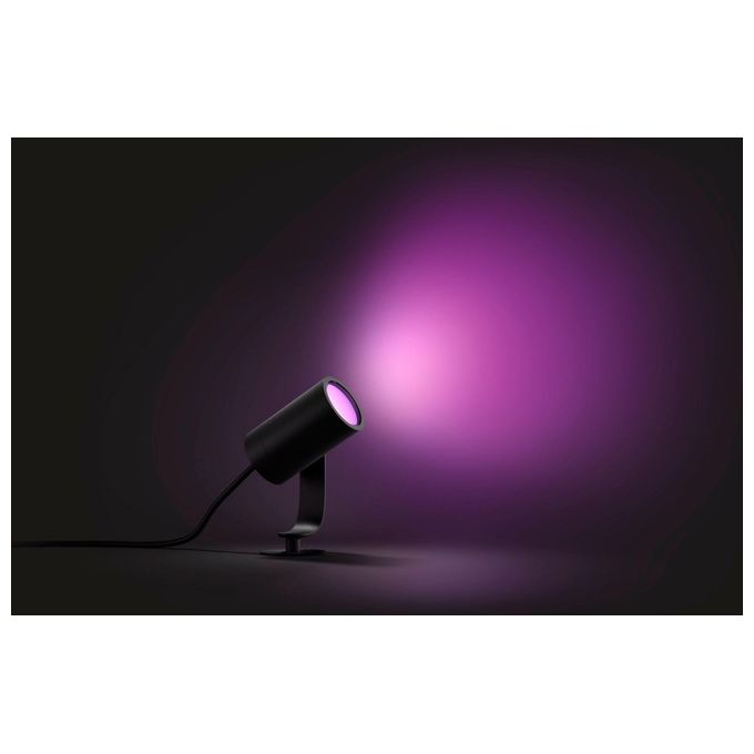 Philips Hue White and Color Lily Faretto da Esterno Estensione Integrata 8W Nero