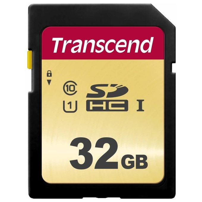 Transcend TS32GSDC500S 500S Scheda di Memoria SDHC 32GB UHS-I U1 Classe 10 95MB-s MLC NAND colore Nero