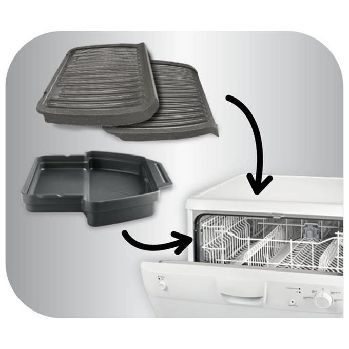 Tefal GC7058 OptiGrill Grill a contatto 2000 W 6 programmi Superficie 600 cm² colore Nero