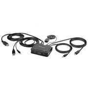 StarTech C2-H46-UAC-CBL-KVM Switch KVM compatto con cavi integrati USB-C e HDMI a 2 porte 4K 60Hz colore Nero