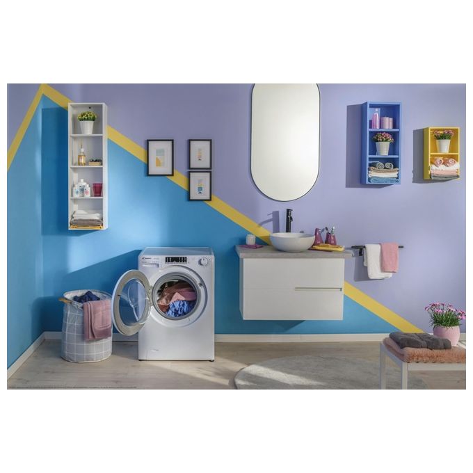 Candy COW4854TWM6-1-S Smart Pro Lavasciuga Carica Frontale 8-5 Kg 1400 rpm Classe D Wi-Fi Inverter BPM Aquastop (85x60x54 cm) colore Bianco