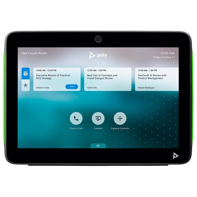 Poly 875K5AA TC10 Controller Touch per Pianificazione Sale Riunioni e Videoconferenza Display Touchscreen HD 10,1 pollici Risoluzione 1280 x 800 Pixel colore Nero