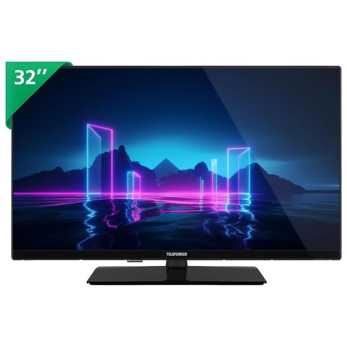 Telefunken TE32750S38YXD TV LED 32'' HD Ready HDR10 DVB-T2-S2 2 HDMI 1 USB Funzione Hotel colore Nero