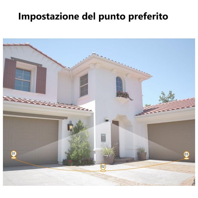 Imou IPC-S7CP-5M0WE Cruiser 2C Telecamera IP PTZ Esterna 5MP 2K Wi-Fi 6 IP66 Visione Notturna Colori Sirena 110dB colore Bianco