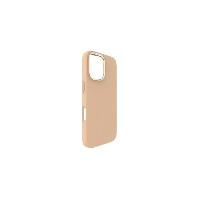 Tunit Clear Cover per iPhone 16 Soft Touch in Silicone con MagSafe Beige
