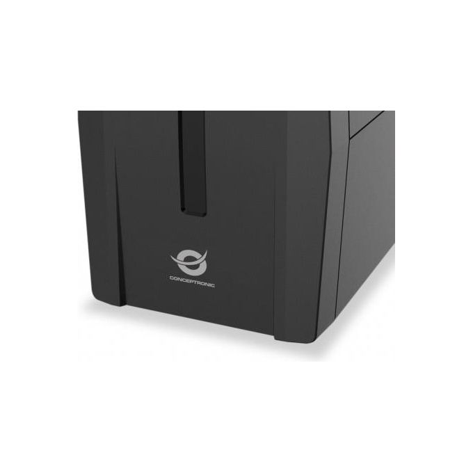 Conceptronic ZEUS01E Gruppo di Continuita' UPS Linea Interattiva 650 VA 360 W 4 Prese IEC AVR Integrato USB LAN Protezione Colore Nero