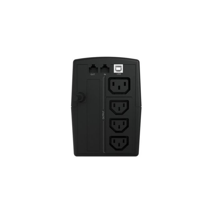 Conceptronic ZEUS01E Gruppo di Continuita' UPS Linea Interattiva 650 VA 360 W 4 Prese IEC AVR Integrato USB LAN Protezione Colore Nero
