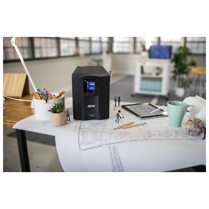 APC Smart-UPS C 1500VA LCD Ups 230V c.a. V 900W 1500 VA Usb Connettori di Uscita 8 Nero con APC SmartConnect