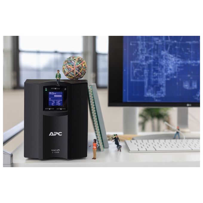 APC Smart-UPS C 1500VA LCD Ups 230V c.a. V 900W 1500 VA Usb Connettori di Uscita 8 Nero con APC SmartConnect