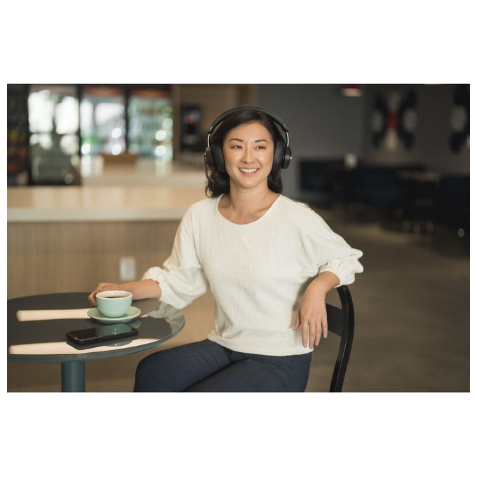 Kensington K83452WW Cuffie over-ear Bluetooth H3000 Cancellazione Rumore Attiva con AI Durata Batteria 60 h Connessione Bluetooth 5.2 colore Nero