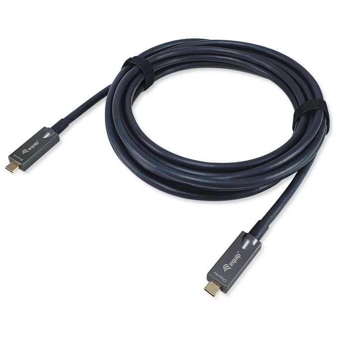 Equip 119461 Cavo Ottico Attivo USB-C a USB-C 5 m 10 Gbps 4K@60Hz PD 60W colore Nero