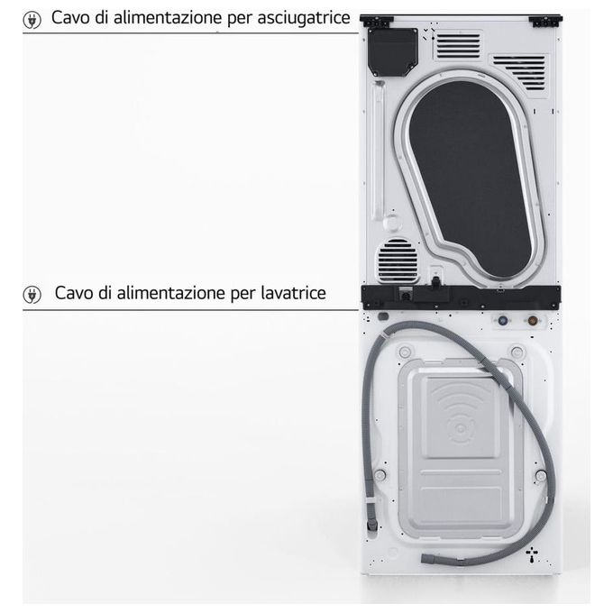 LG WashTower WT1210WWF Colonna Bucato 12-10kg AI DD Classe A-10% A Pannello unificato Bianco