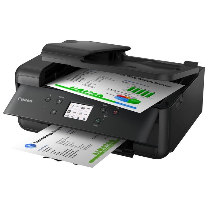 Canon PIXMA TR7650 Stampante Multifunzione 4 in 1 Getto d'Inchiostro 5 Cartucce Wi-Fi Stampa Fronte Retro Automatica ADF LCD Touch 4800 x 1200 DPI colore Nero