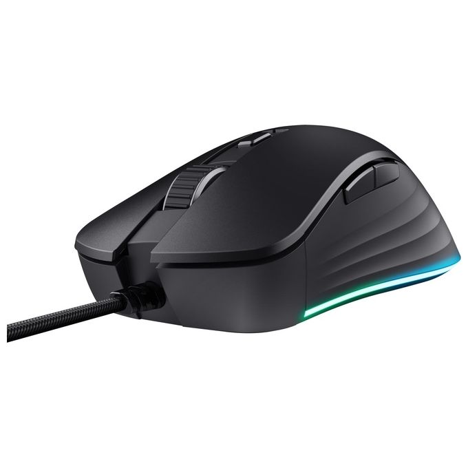 Trust 24890 GXT 924 Ybar+ Mouse Gaming 25600 DPI 6 Pulsanti Programmabili USB RGB colore Nero