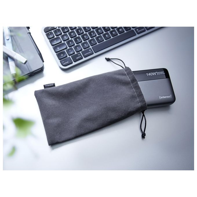 Intenso 7350060 Power Bank HE25000 Batteria Portatile 25000 mAh 140 W con Ricarica Rapida Power Delivery 3.1 colore Nero Grigio