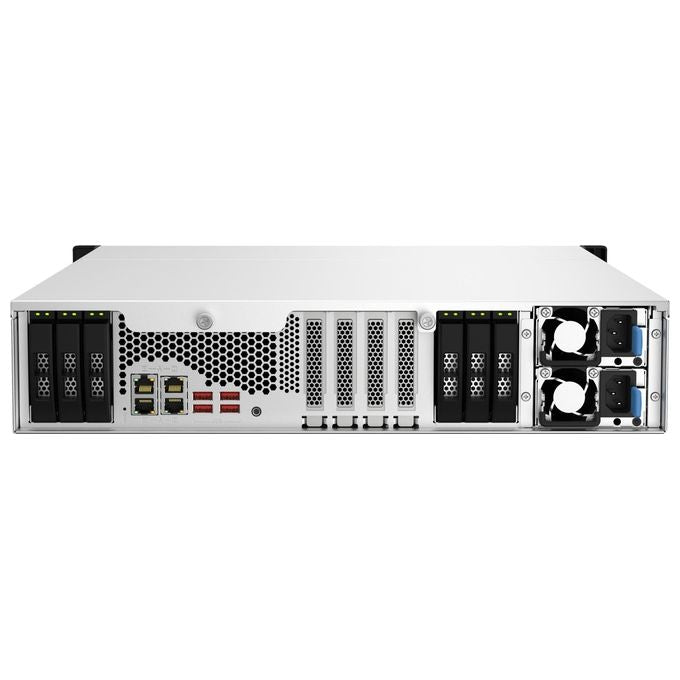 QNAP TS-H1887XU-RP NAS Armadio 2U Intel Xeon E-2336 32 GB DDR4 QuTS hero Nero Bianco