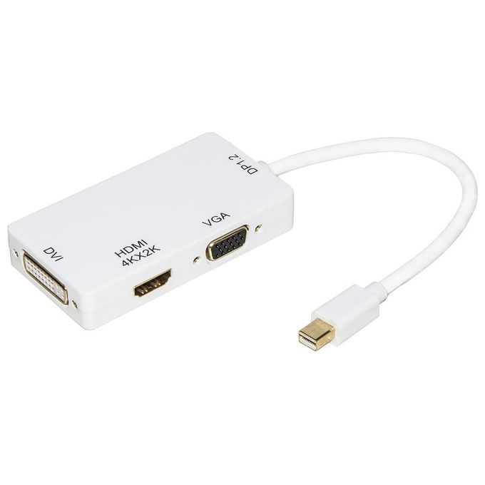 Link adattatore mini displayport maschio 1.2 a dvi+hdmi 4kx2k+vga femmina