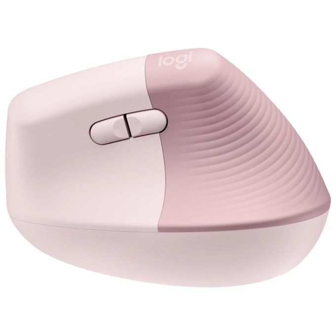Logitech 910-006478 Lift Mouse Ergonomico Verticale Senza Fili 4000 DPI Bluetooth e RF 4 Tasti Clic Silenziosi Fino a 24 Mesi di Autonomia colore Rosa