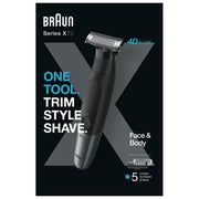 Braun XT5100 Series X Rasoio elettrico WetandDry Lama 4D autonomia 45 min colore Nero Grigio