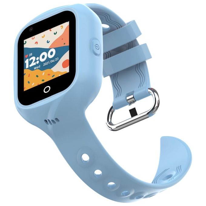 Celly S8431048 KIDSWATCH4G Smartwatch per Bambini 4G LTE GPS 1.4'' SOS Cardiofrequenzimetro colore Azzurro Rosa