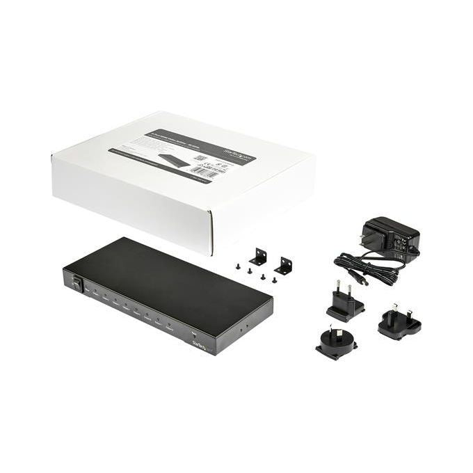 StarTech.com ST128HD20 Splitter HDMI 8 Porte 4K Ultra HD 60Hz HDCP 2.2 HDR Audio Surround 7.1 colore Nero