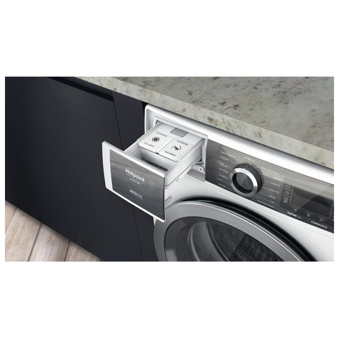 Hotpoint H8 W046WB IT Lavatrice Caricamento Frontale GentlePower Classe Energetica A Capacita' di carico 10Kg Centrifuga 1400 Giri PowerDrive Anti Macchia