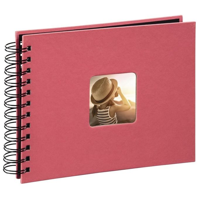 Hama Fine Art Album Fotografico e Portalistino a Spirale Flamingo 24x17cm 50 Pagine Nere