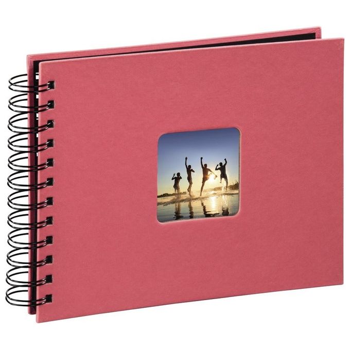Hama Fine Art Album Fotografico e Portalistino a Spirale Flamingo 24x17cm 50 Pagine Nere