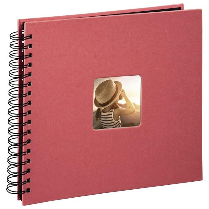 Hama Fine Art Album Fotografico e Portalistino a Spirale Flamingo 28x24cm 50 Pagine Nere