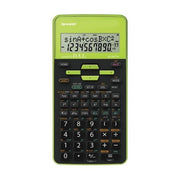 Sharp El531thbgr Calcolatrice Scientifica 2 Righe x 12 Caratteri 10 Cifre 2 Esponenti Verde