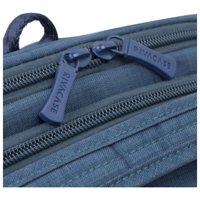 RivaCase 8365 Biscayne Zaino per Laptop fino a 17,3'' con Scomparto Anti-furto e Porta USB Laterale colore Blu