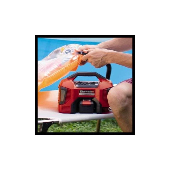 Einhell Compressore Ibrido Pressito 4020460 per Gonfiaggio Pneumatici e Materassi con Batteria e Cavo di Alimentazione