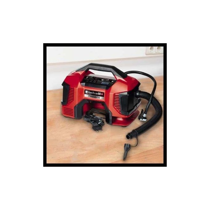 Einhell Compressore Ibrido Pressito 4020460 per Gonfiaggio Pneumatici e Materassi con Batteria e Cavo di Alimentazione