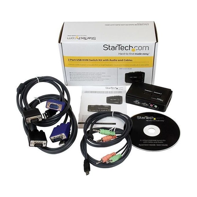 StarTech.com KIT_ Switch Kvm Usb Con Audio e Cavi 2 Porte