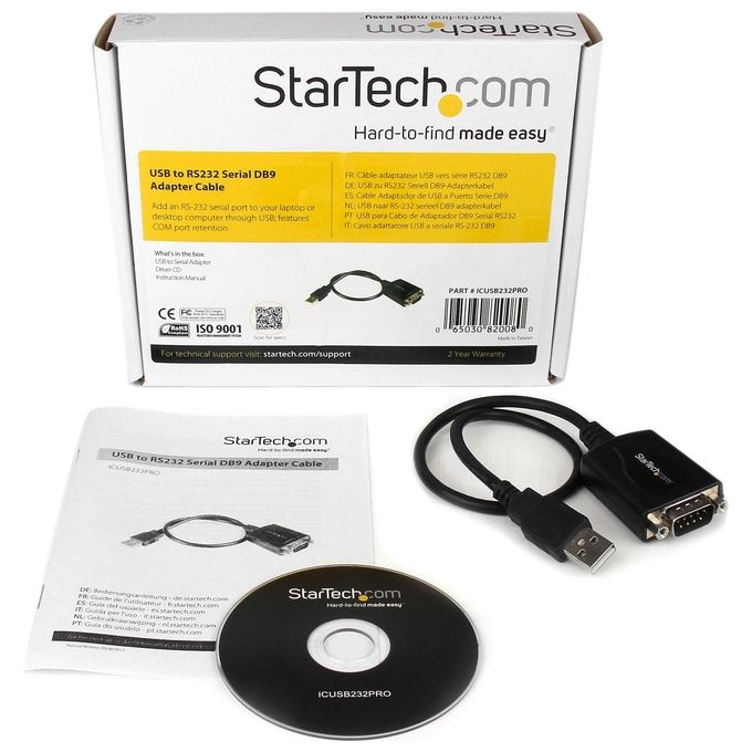 StarTech.com Cavo Adattatore Usb a Seriale Rs232 Db9