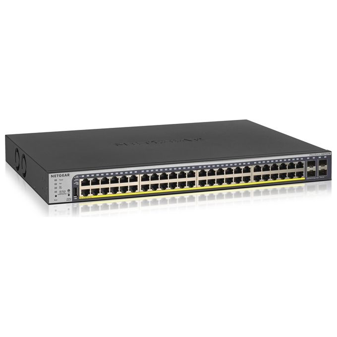 NETGEAR GS752TP-300EUS Switch di rete gestito 48 porte Gigabit Ethernet PoE+ 380W 4 porte SFP 1G colore Nero