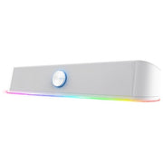 Trust 25110 GXT 619W Thorne Soundbar PC RGB 2.0 Stereo 6 W Illuminazione USB AUX colore Bianco