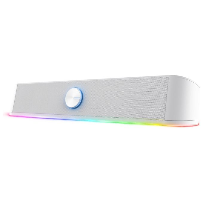 Trust 25110 GXT 619W Thorne Soundbar PC RGB 2.0 Stereo 6 W Illuminazione USB AUX colore Bianco